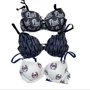 $12 each or 3/$29 -PINK VICTORIA’S SECRET -Lightly Lined T-Shirt Bra